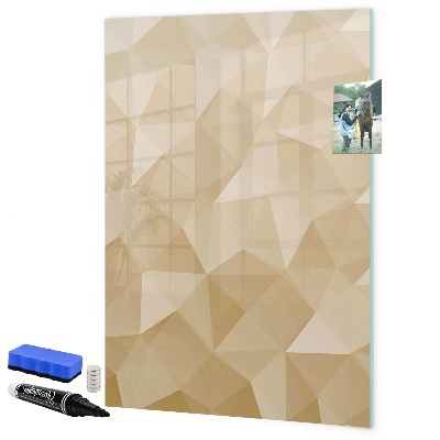 Decoratief glazen wandbord beschrijfbaar en magnetisch Modern prikbord voor notities en foto's