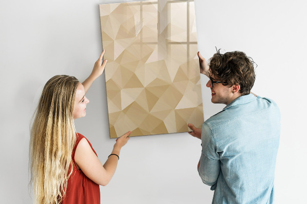 Decoratief glazen wandbord beschrijfbaar en magnetisch Modern prikbord voor notities en foto's