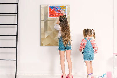 Decoratief glazen wandbord beschrijfbaar en magnetisch Modern prikbord voor notities en foto's
