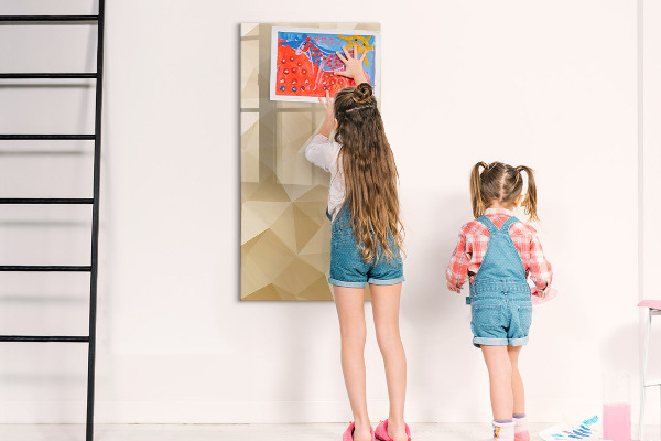 Decoratief glazen wandbord beschrijfbaar en magnetisch Modern prikbord voor notities en foto's
