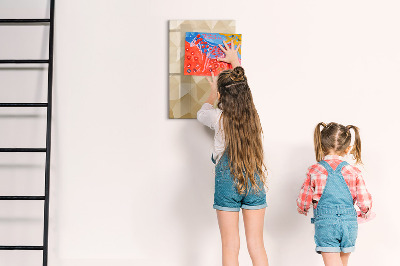 Decoratief glazen wandbord beschrijfbaar en magnetisch Modern prikbord voor notities en foto's
