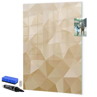 Decoratief glazen wandbord beschrijfbaar en magnetisch Modern prikbord voor notities en foto's