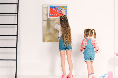 Decoratief glazen wandbord beschrijfbaar en magnetisch Modern prikbord voor notities en foto's