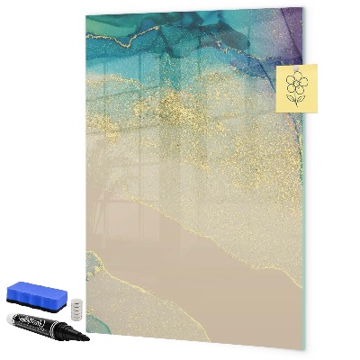 Memobord van glas met print inclusief neodymium magneten Een stijlvol bord voor notities en foto's