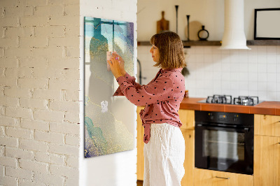 Memobord van glas met print inclusief neodymium magneten Een stijlvol bord voor notities en foto's