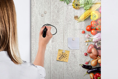Decoratief glazen wandbord beschrijfbaar en magnetisch Creatief prikbord voor notities en foto's