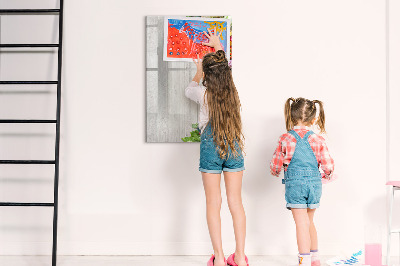 Decoratief glazen wandbord beschrijfbaar en magnetisch Creatief prikbord voor notities en foto's