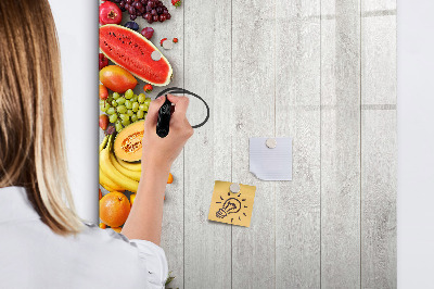 Memobord van glas met print inclusief neodymium magneten Creatieve fruitplank met foto's