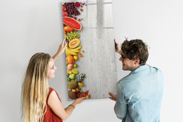 Memobord van glas met print inclusief neodymium magneten Creatieve fruitplank met foto's