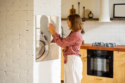 Decoratief glazen wandbord beschrijfbaar en magnetisch Zomerherinneringen aan het strand