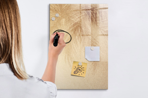 Memobord van glas met print inclusief neodymium magneten Bord voor foto's en notities