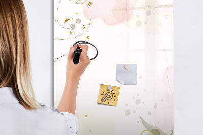 Decoratief glazen wandbord beschrijfbaar en magnetisch Creatief moodboard voor foto's en notities