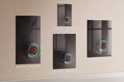 Decoratief glazen wandbord beschrijfbaar en magnetisch Een kleurrijk prikbord voor notities en foto's