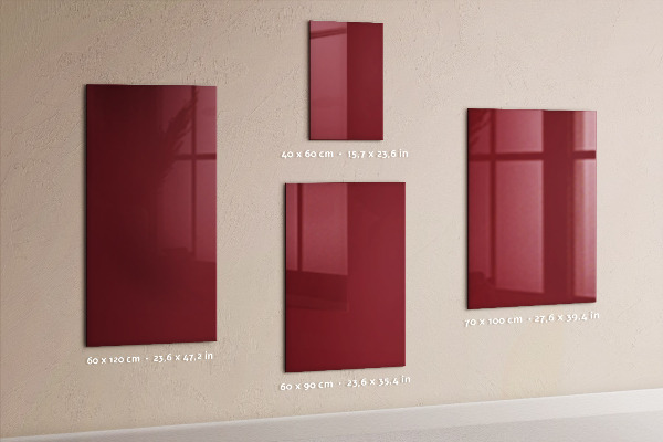 Memobord van glas met print inclusief neodymium magneten Maaltijdplan voor elke week