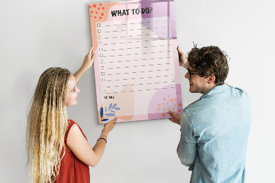 Memobord van glas met print inclusief neodymium magneten Agenda met ruimte voor foto's