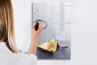 Decoratief glazen wandbord beschrijfbaar en magnetisch Creatief prikbord voor notities en foto's