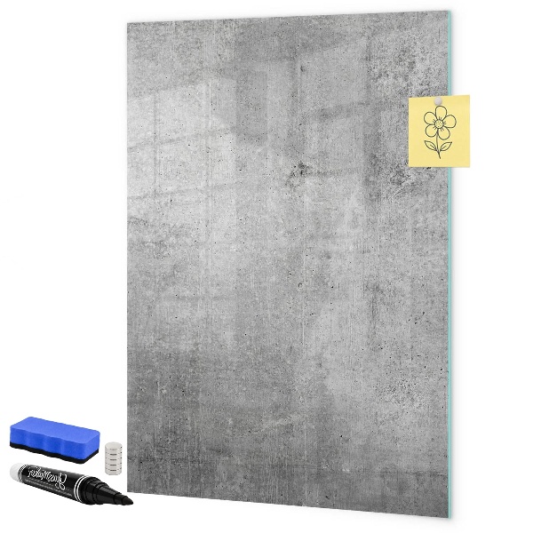 Memobord van glas met print inclusief neodymium magneten Modern prikbord voor notities en foto's