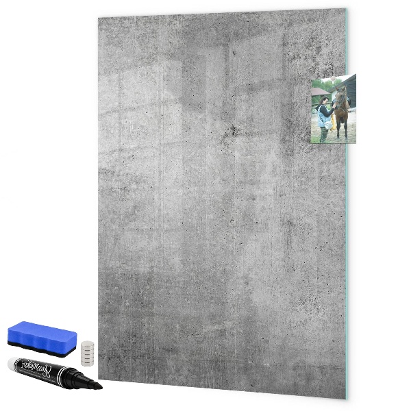 Memobord van glas met print inclusief neodymium magneten Modern prikbord voor notities en foto's
