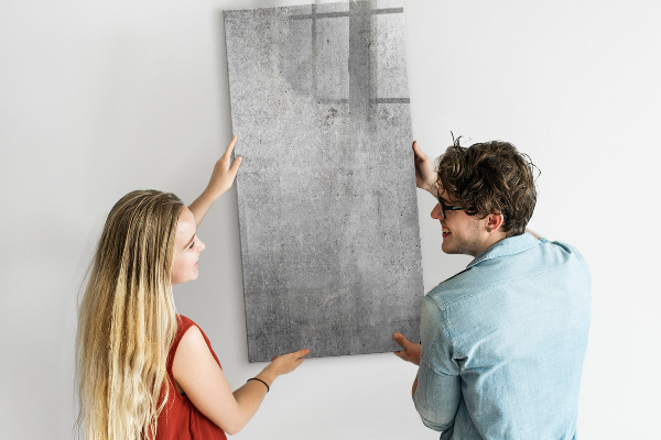 Memobord van glas met print inclusief neodymium magneten Modern prikbord voor notities en foto's