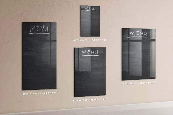 Memobord van glas met print inclusief neodymium magneten Modern prikbord voor notities en foto's
