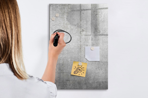 Memobord van glas met print inclusief neodymium magneten Modern prikbord voor notities en foto's