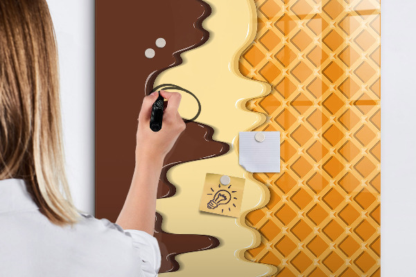 Memobord van glas met print inclusief neodymium magneten Een leuk prikbord voor foto's en notities.