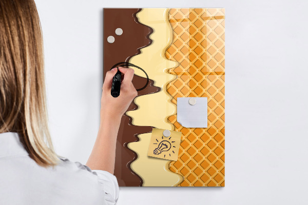Memobord van glas met print inclusief neodymium magneten Een leuk prikbord voor foto's en notities.