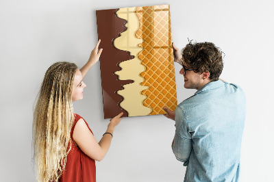 Memobord van glas met print inclusief neodymium magneten Een leuk prikbord voor foto's en notities.