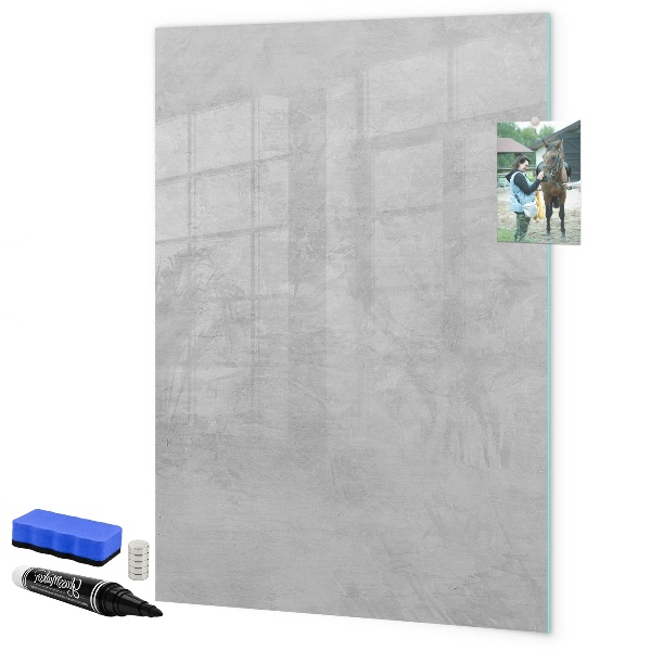 Decoratief glazen wandbord beschrijfbaar en magnetisch Een ruimte voor het delen van herinneringen en notities.