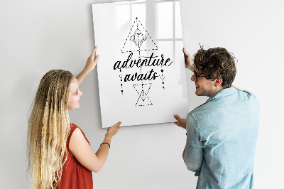 Memobord van glas met print inclusief neodymium magneten Een creatieve ruimte voor herinneringen en avonturen.