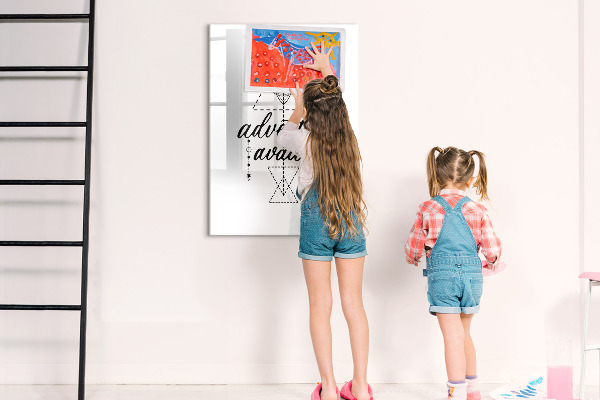 Memobord van glas met print inclusief neodymium magneten Een creatieve ruimte voor herinneringen en avonturen.