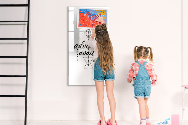 Memobord van glas met print inclusief neodymium magneten Een creatieve ruimte voor herinneringen en avonturen.