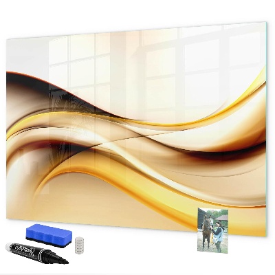 Decoratief glazen wandbord beschrijfbaar en magnetisch Een moderne ruimte voor het presenteren van foto's