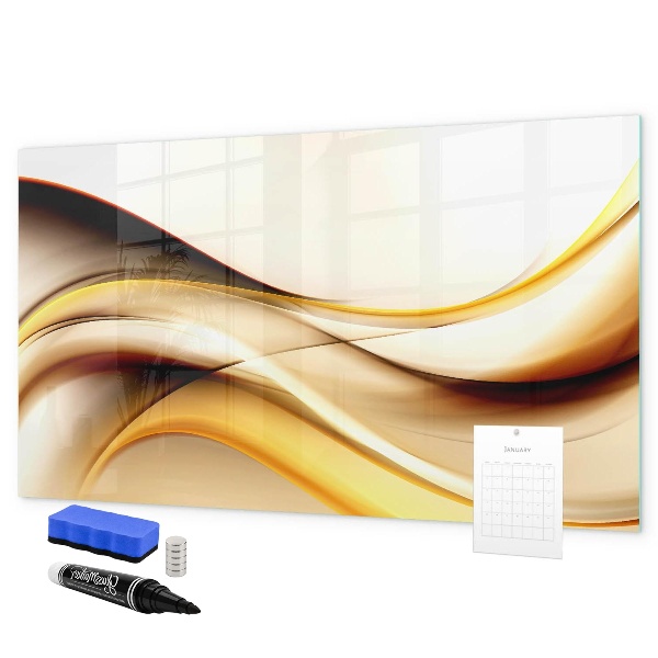 Decoratief glazen wandbord beschrijfbaar en magnetisch Een moderne ruimte voor het presenteren van foto's