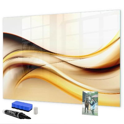 Decoratief glazen wandbord beschrijfbaar en magnetisch Een moderne ruimte voor het presenteren van foto's