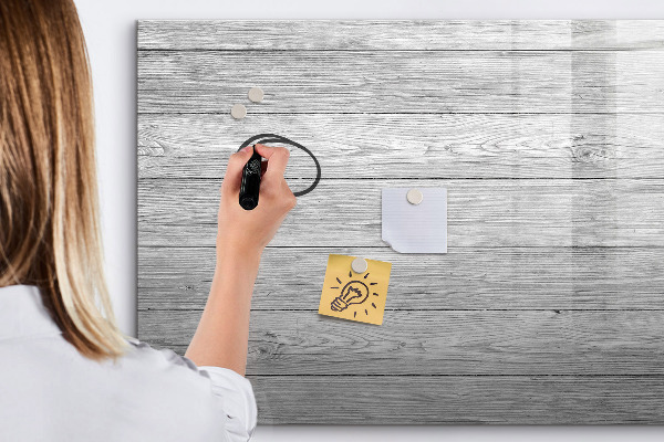 Decoratief glazen wandbord beschrijfbaar en magnetisch Stijlvol bord voor foto's en notities