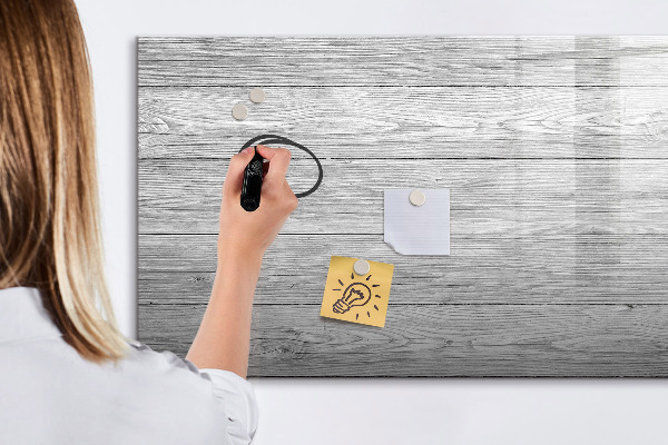 Decoratief glazen wandbord beschrijfbaar en magnetisch Stijlvol bord voor foto's en notities