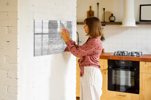 Decoratief glazen wandbord beschrijfbaar en magnetisch Stijlvol bord voor foto's en notities