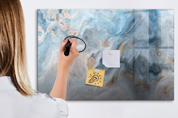 Memobord van glas met print inclusief neodymium magneten Modern fotodisplaybord