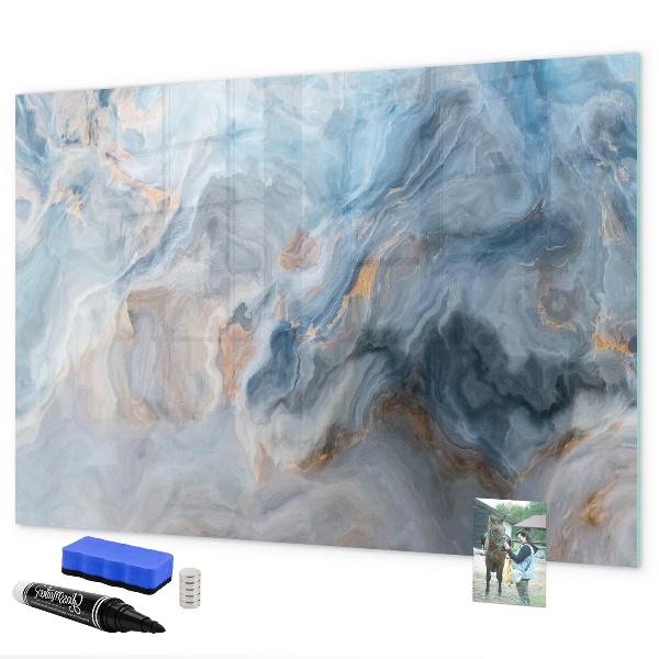 Memobord van glas met print inclusief neodymium magneten Modern fotodisplaybord