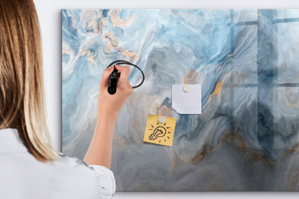 Memobord van glas met print inclusief neodymium magneten Modern fotodisplaybord