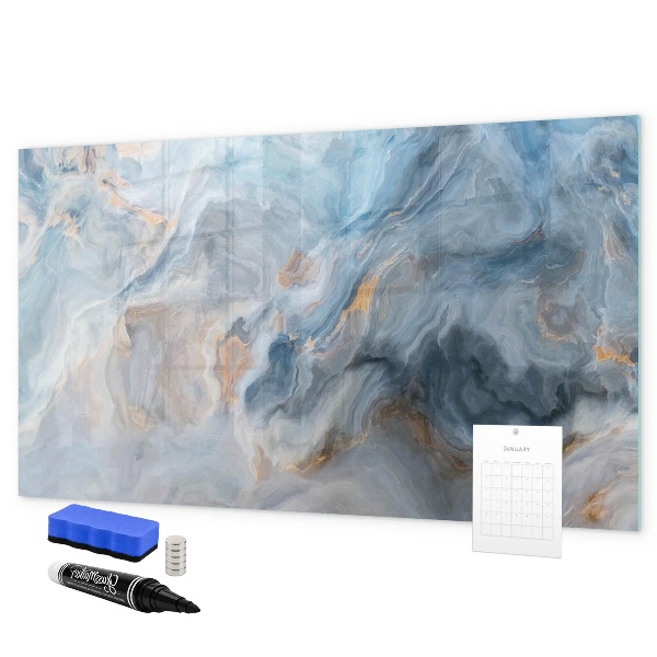Memobord van glas met print inclusief neodymium magneten Modern fotodisplaybord
