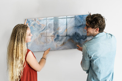 Memobord van glas met print inclusief neodymium magneten Modern fotodisplaybord