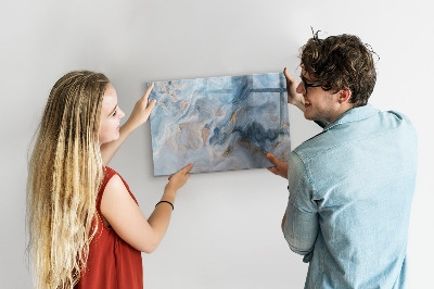 Memobord van glas met print inclusief neodymium magneten Modern fotodisplaybord