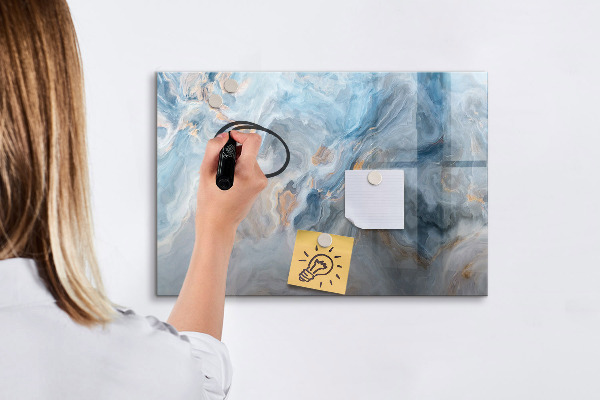 Memobord van glas met print inclusief neodymium magneten Modern fotodisplaybord