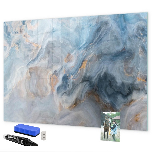 Memobord van glas met print inclusief neodymium magneten Modern fotodisplaybord