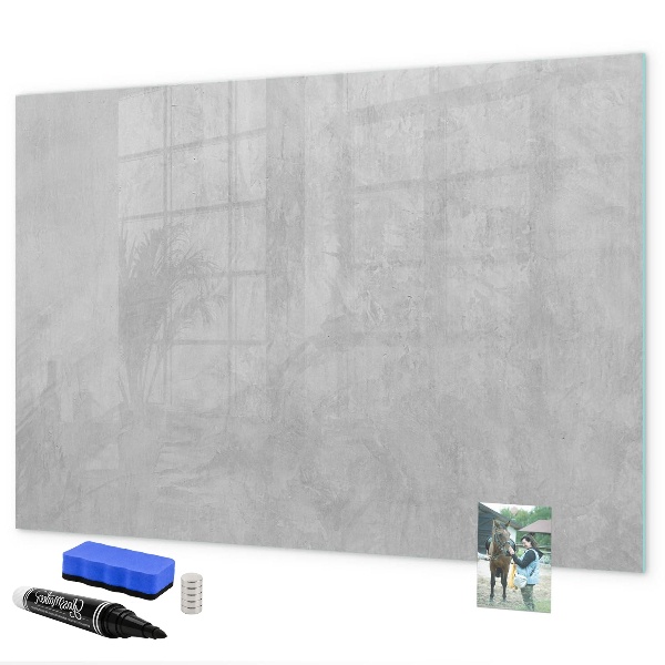 Decoratief glazen wandbord beschrijfbaar en magnetisch Notitie- en fotobord