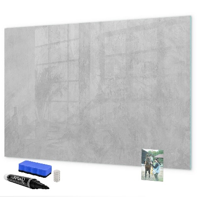 Decoratief glazen wandbord beschrijfbaar en magnetisch Notitie- en fotobord