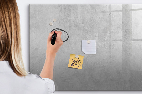 Decoratief glazen wandbord beschrijfbaar en magnetisch Notitie- en fotobord