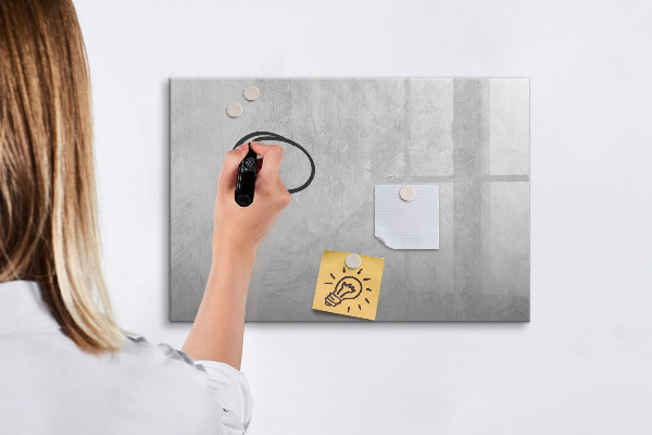 Decoratief glazen wandbord beschrijfbaar en magnetisch Notitie- en fotobord